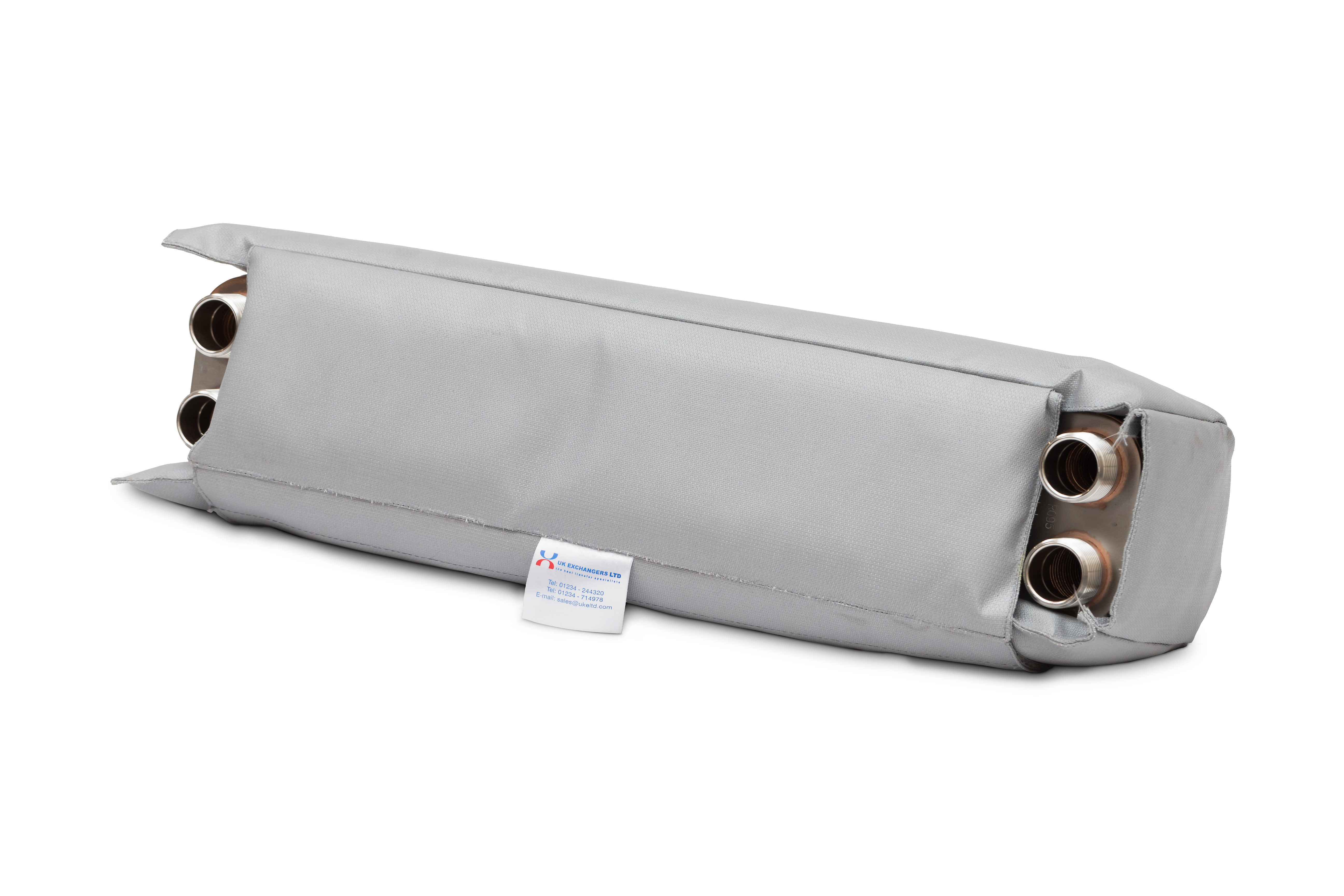 Duda Energy Copper Brazed Plate Heat Exchanger | M12 Ports, 1.2 Sq Ft Area | For Beer Wort Chilling & Liquid Cooling